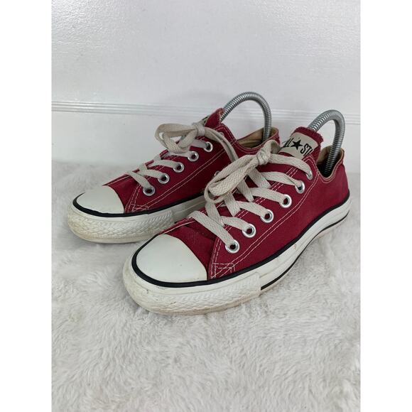 Converse Chuck Taylor All Star OX Maroon Canvas Sneakers Women's Size 7 - Picture 1 of 8